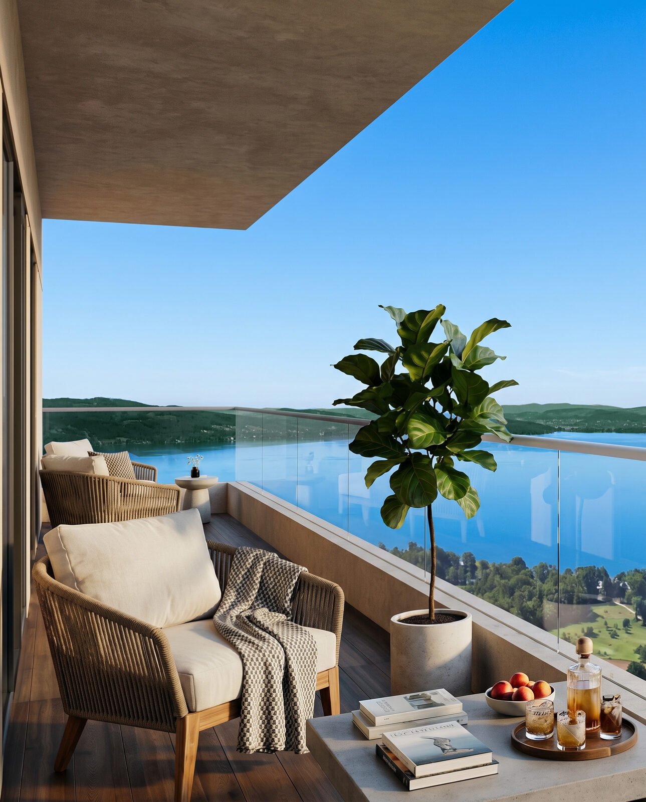 Private deck overlooking Gandipet Lake